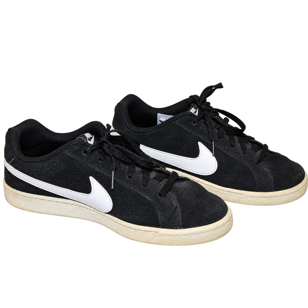 Nike Court Royale Suede Low Top Sneakers Mens 10.5 Black White